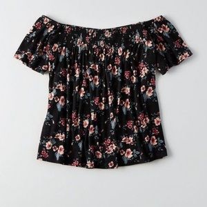 American Eagle Floral Off the Shoulder Top